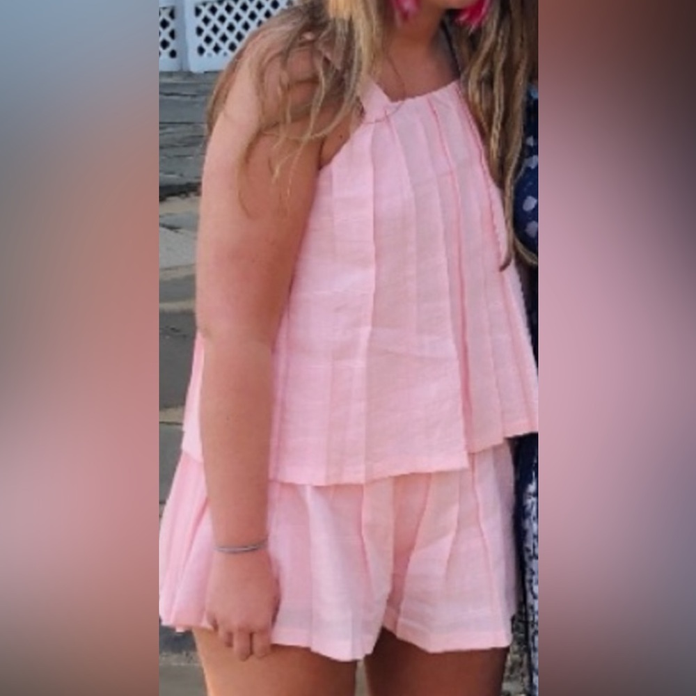 Pink linen set
